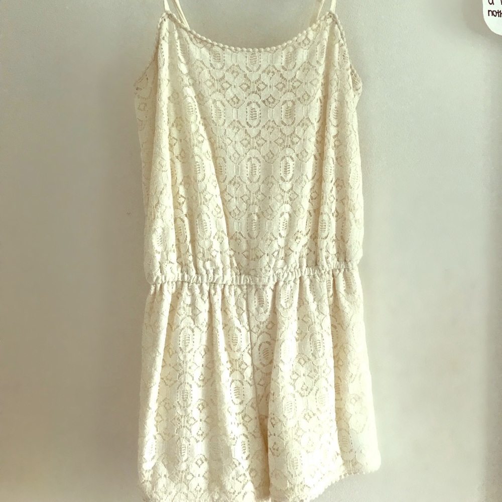 White lace romper